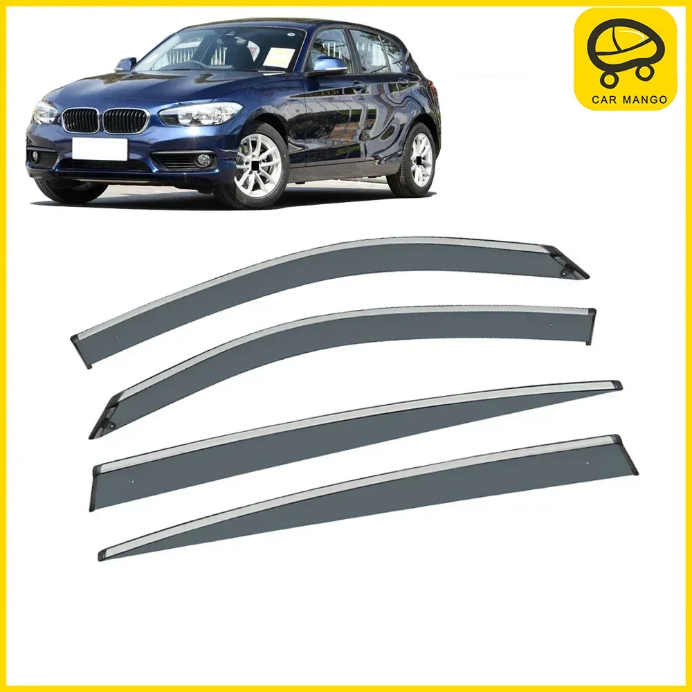 

Chrome Strips Rain Guards for BMW 1 Series F20 Hatchback 2010-2019 Window Visor Wind Deflectors Door Visor Vent Shades Ventvisor