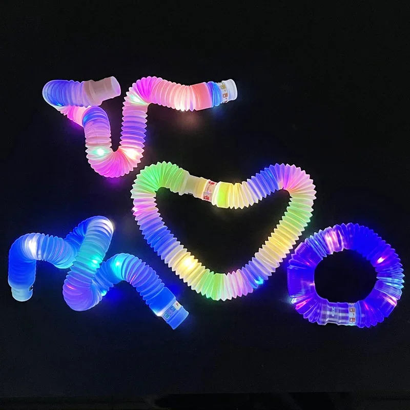 Party Fluorescence Pop Tubes Flash LED Light Glow Stick Bracelet Necklaces Neon Glow Supplies For Wedding Colorful Luminou Tubes