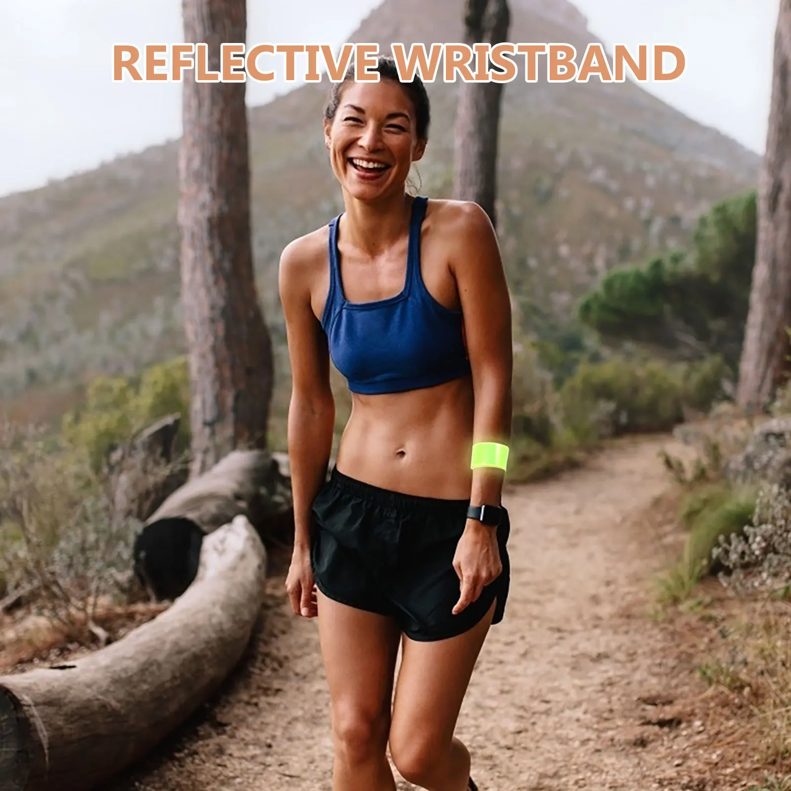 12Pcs Reflective Slap Bracelets Luminous Self-Wrapping Wristbands for Night Running Cycling Outdoor Sports Party Favors