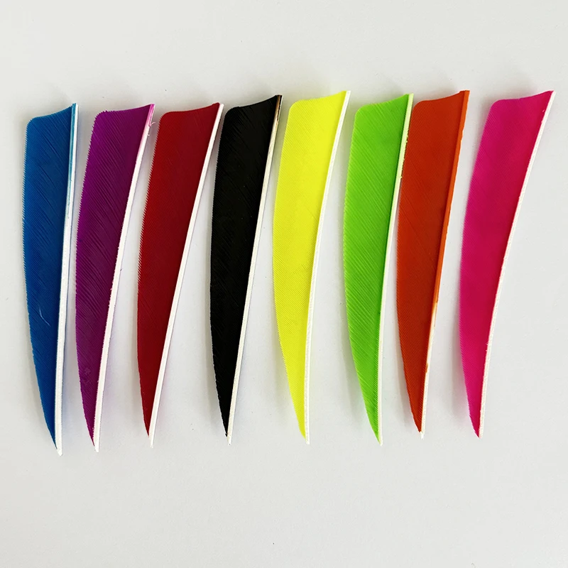 100PCS 4 Inch Turkey Feathers Right Wings Arrow Fletches Vanes Shield Cut Archery DIY Hunting Bow Accessories