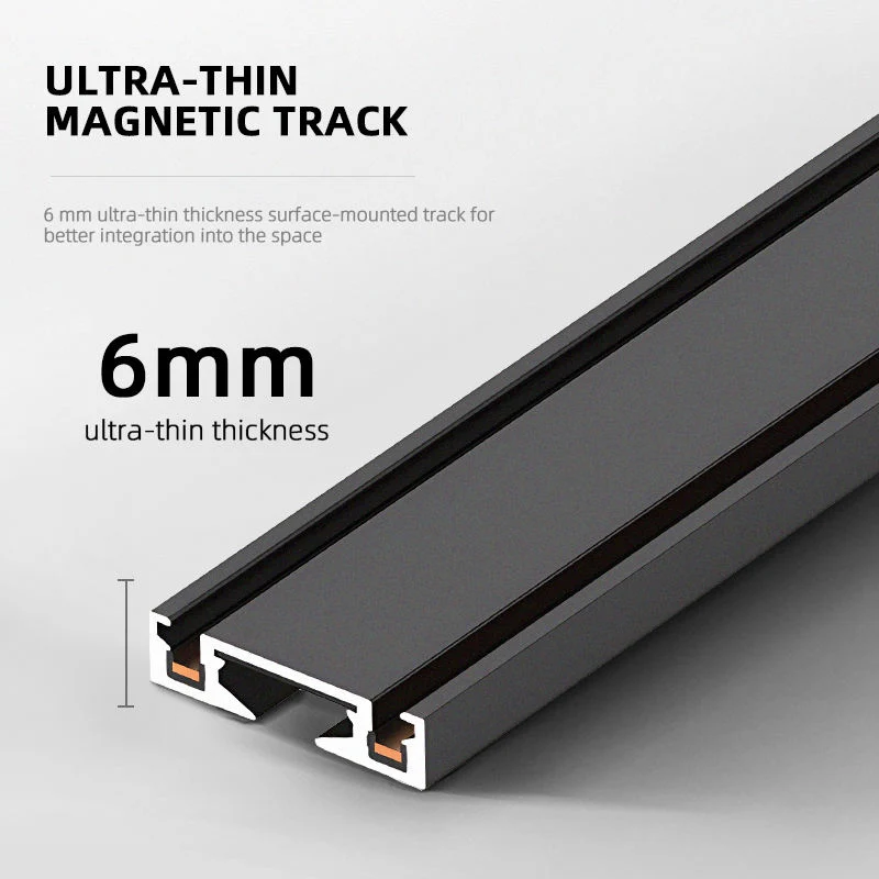 ST1 Series 3CCT Black White Ultra Thin Slim Magnetic Track Lamp Cell Light High Hardness Modern Flexible Fixture Living Home