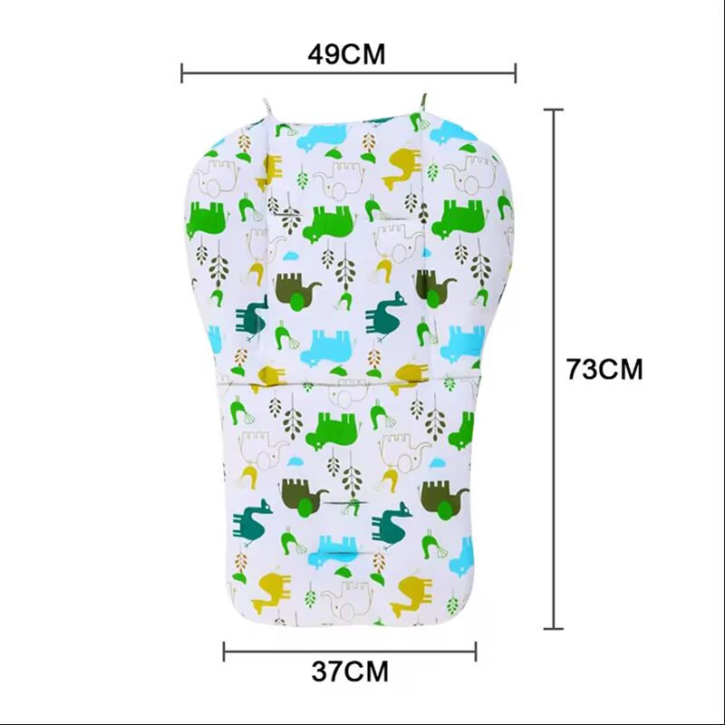 Cojín para silla de comedor suave y cómodo para niños y niñas, almohadilla Universal para cochecito, patrón de estampado de dibujos animados, estera de algodón para cochecito de bebé