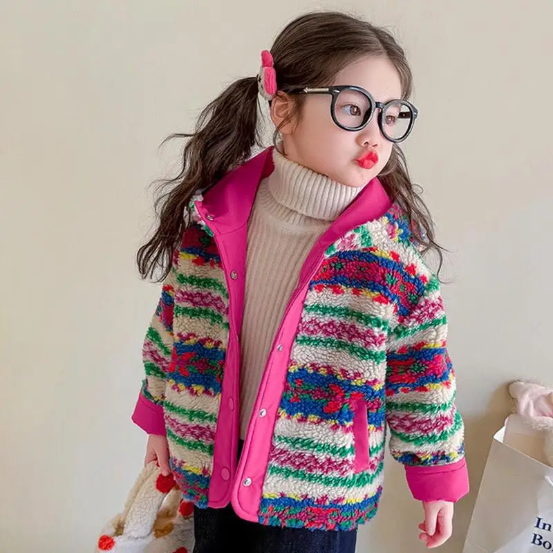 

Утепленное зимнее пальто для девочек, осенние топы, куртка с капюшоном, спортивная одежда, детская теплая кавайная модная новая стильная повседневная одежда, домашняя одежда