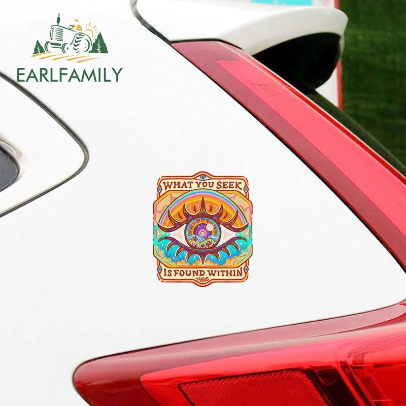 EARLFAMILY 13cm X 11.2cm For What You Seek Is Fund Within Car Stickers Waterproof Sunscreen Decals Car Door Protector Caravan