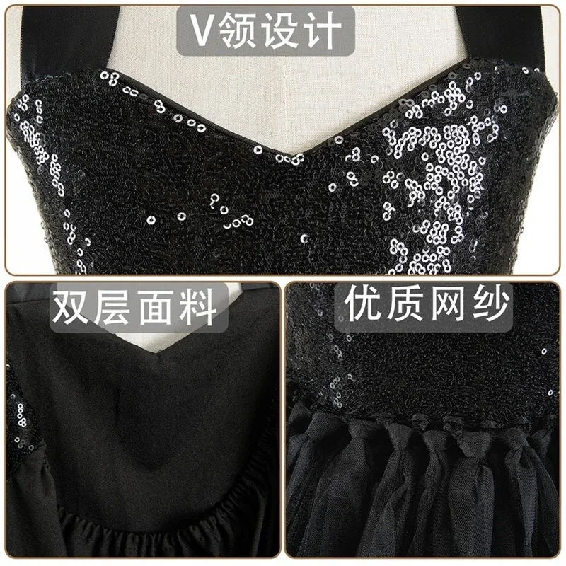 Kid Halloween Party Cosplay Black Cat Ear Headband Hairband Performance Stage Dance Wear Costume Set Clothes