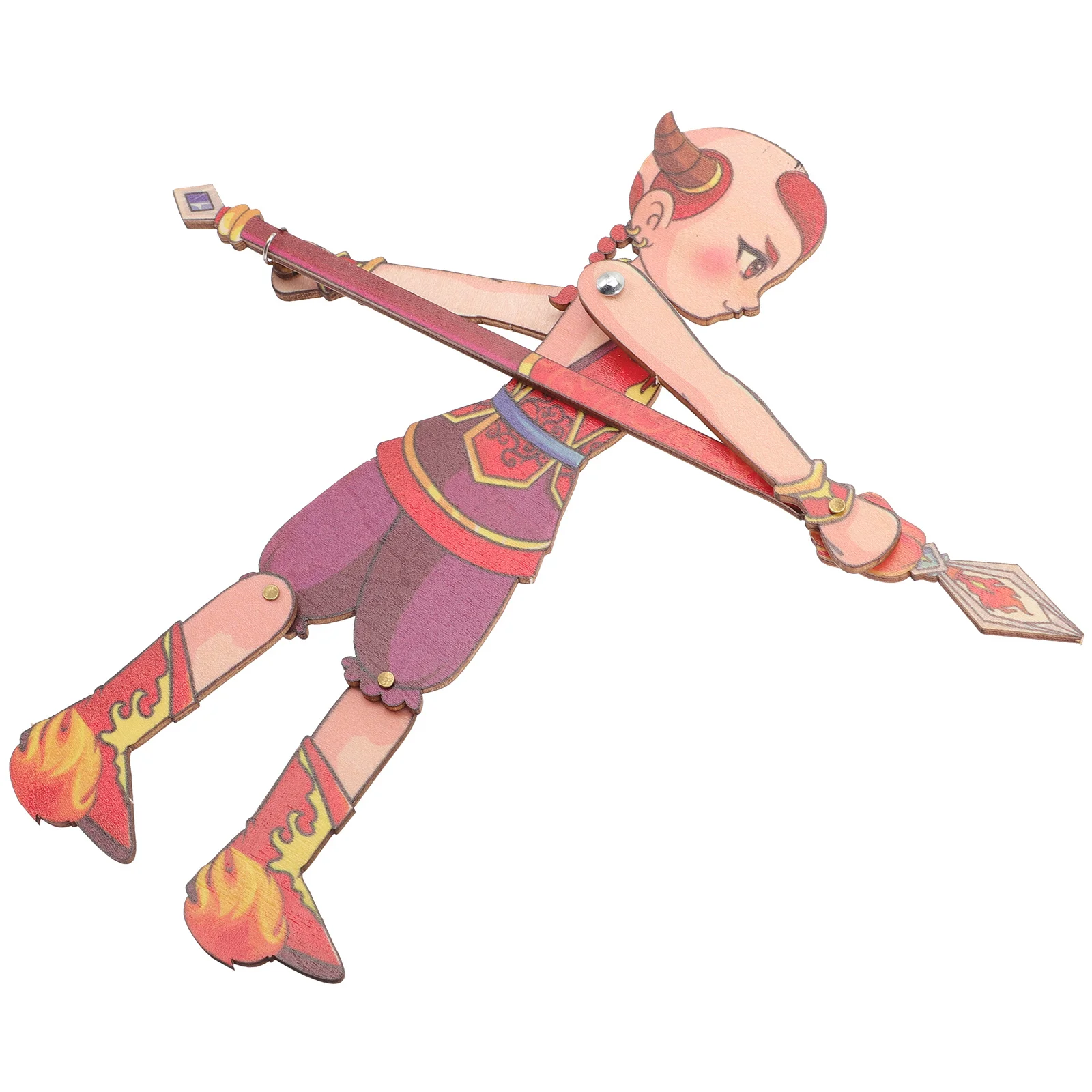 Chinese Traditional Shadow Handmade Wooden Puppet Early Education Craft DIY Parent-Child Stage Performance