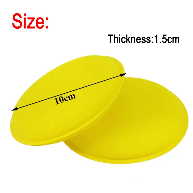 12pcs Yellow Round Car Round Waxing Polish Sponges High Density Foam Applicator Pads Polishing Sponges for Car Detailing Tools