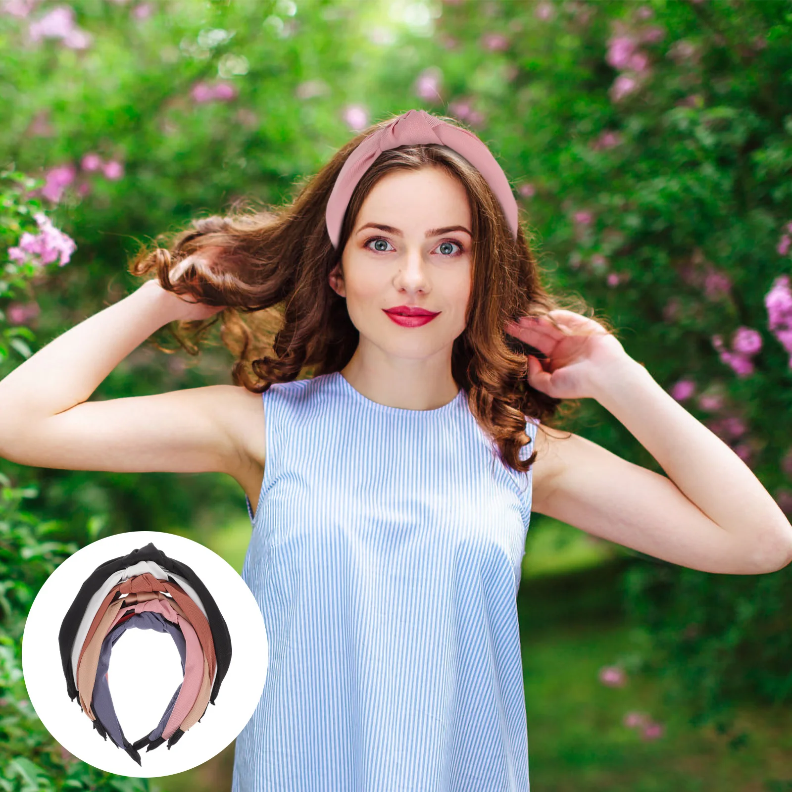 

6 pcs Knotted Headband For Women Wide Twisted Hairband Decorative Headwear For Daily Party Wear Women'S Fashion Hair Accessory