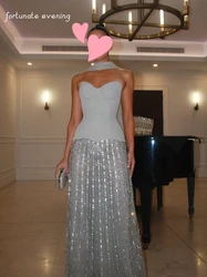 Fortunate Evening Elegant Vintage Sweet Gray Beads Lace Ribbon Customized Formal Occasion Prom Dress Evening Party Gowns