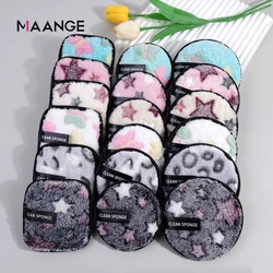 MAANGE 18PCS Reusable Makeup Remover Pads Cotton Wipes Microfiber Washable Sponge Cosmetics Facial Cleansing Pad Cleaning Tool