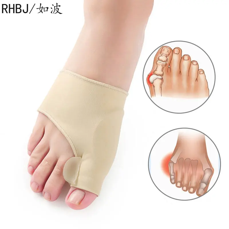 1Pair Big Bone Orthopedic Bunion Correction Pedicure Socks Silicone Hallux Valgus Corrector Braces Toes Separator Feet Care Tool