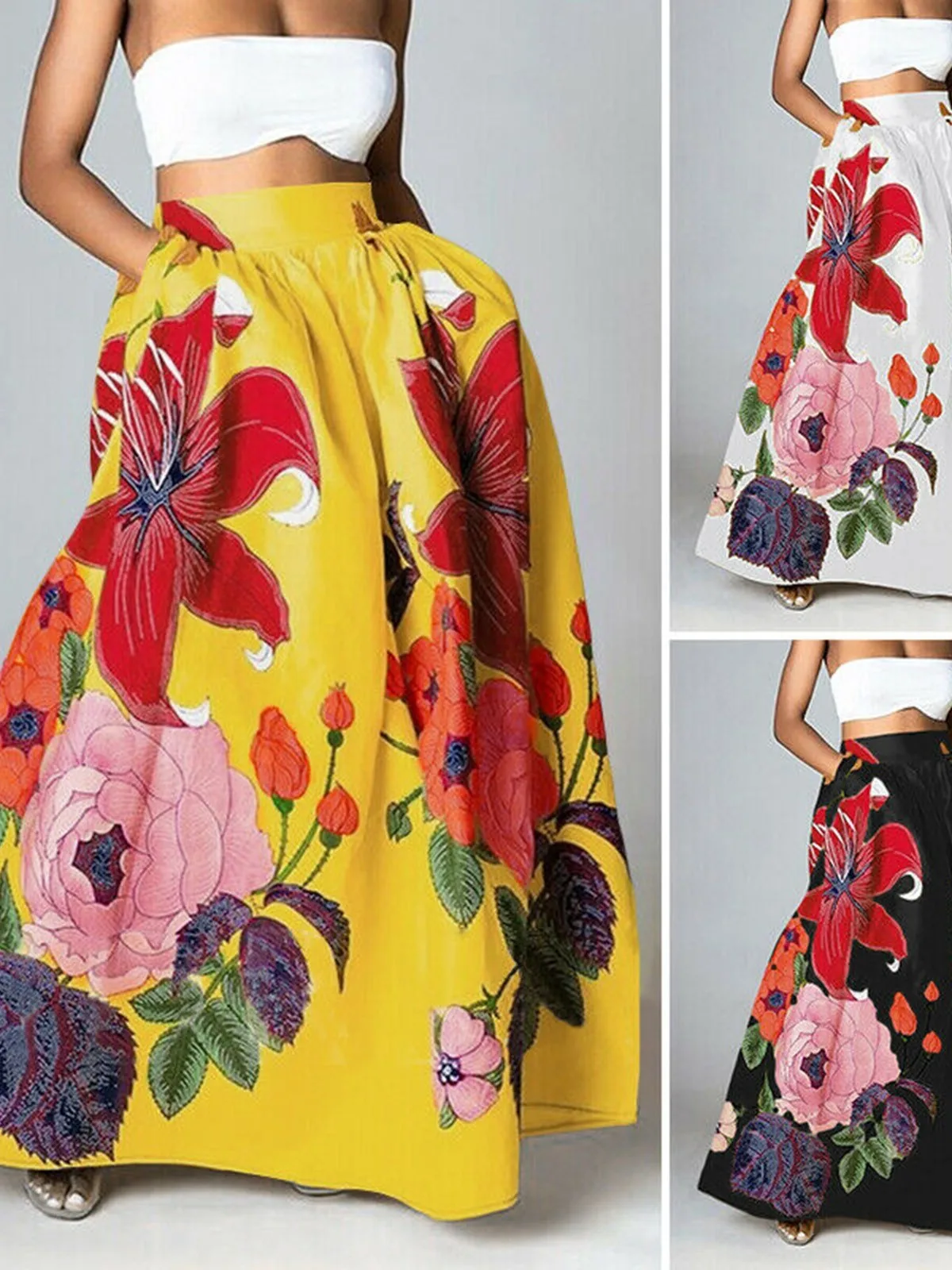 

Пляжная юбка с принтом, высокая талия, уличный стиль, повседневная модная длинная юбка для женщин, лето 2023, без бренда, зарегистрированный товарный знак