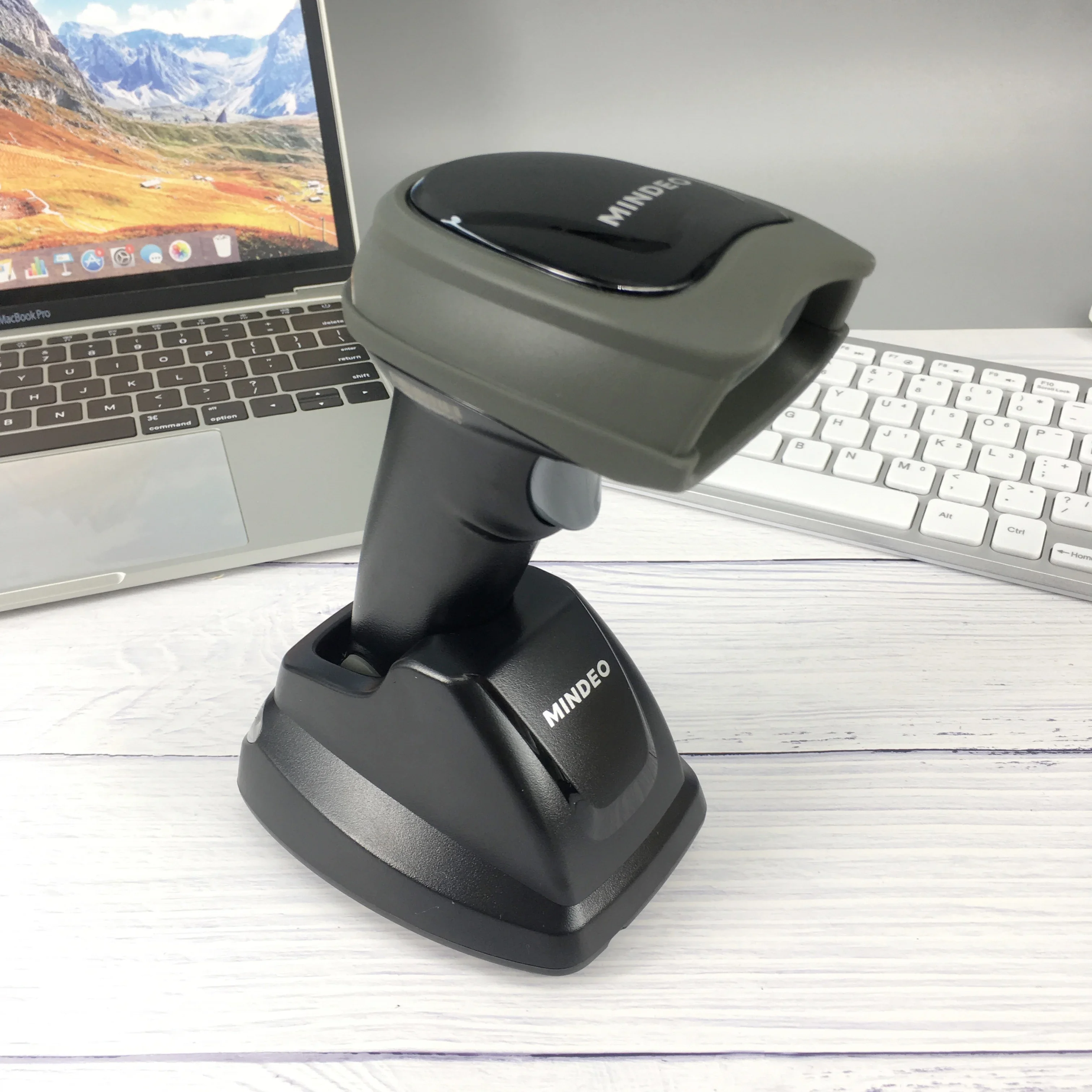 Scanner di codici a barre laser 1D portatile senza fili Mindeo CS2190