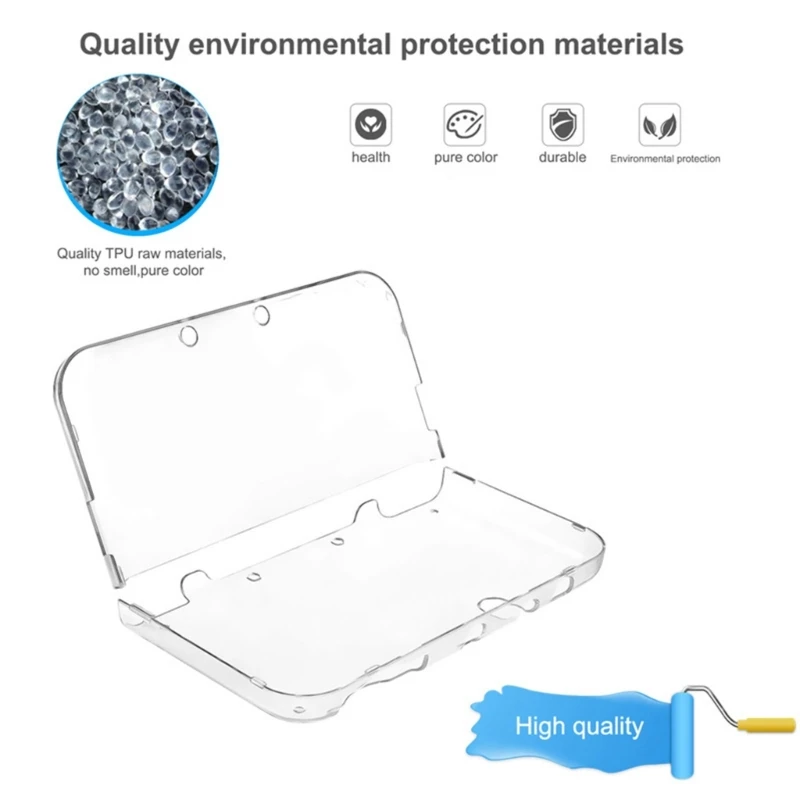 Funda dura transparente para consola de juegos 3DS XL, carcasa protectora a prueba de polvo y golpes