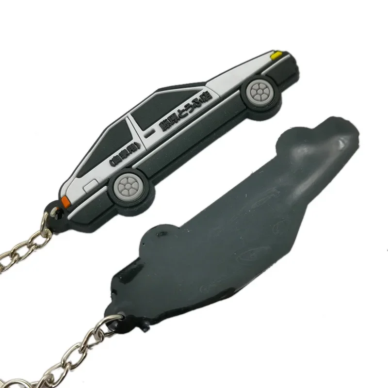 OTOKIT Car Styling AE86 Rubber Car Model Keyring Fujiwara Tofu Shop Initial D RACING Performance Car Keychain Accessories