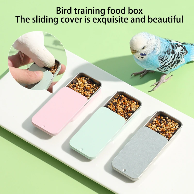 

Bird Training Food Jar Parrot Hand-held Feeder Multiple Colors Bird Training Food Jar Bird Interactive Toy Mini Feeding Box