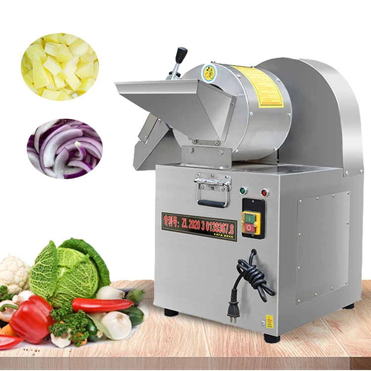 1-10Mm Adjustable Slice Thickness Vegetable Slicing Machine Sweet Potato Eggplant Chopping Dicing Cutting Machine