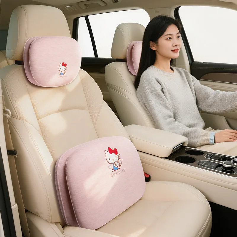 

Car Neck Pillow Memory Foam Protective Lumbar Back Support Breathable Car Headrest Cushion Relieve Stress Car Seat Pillow