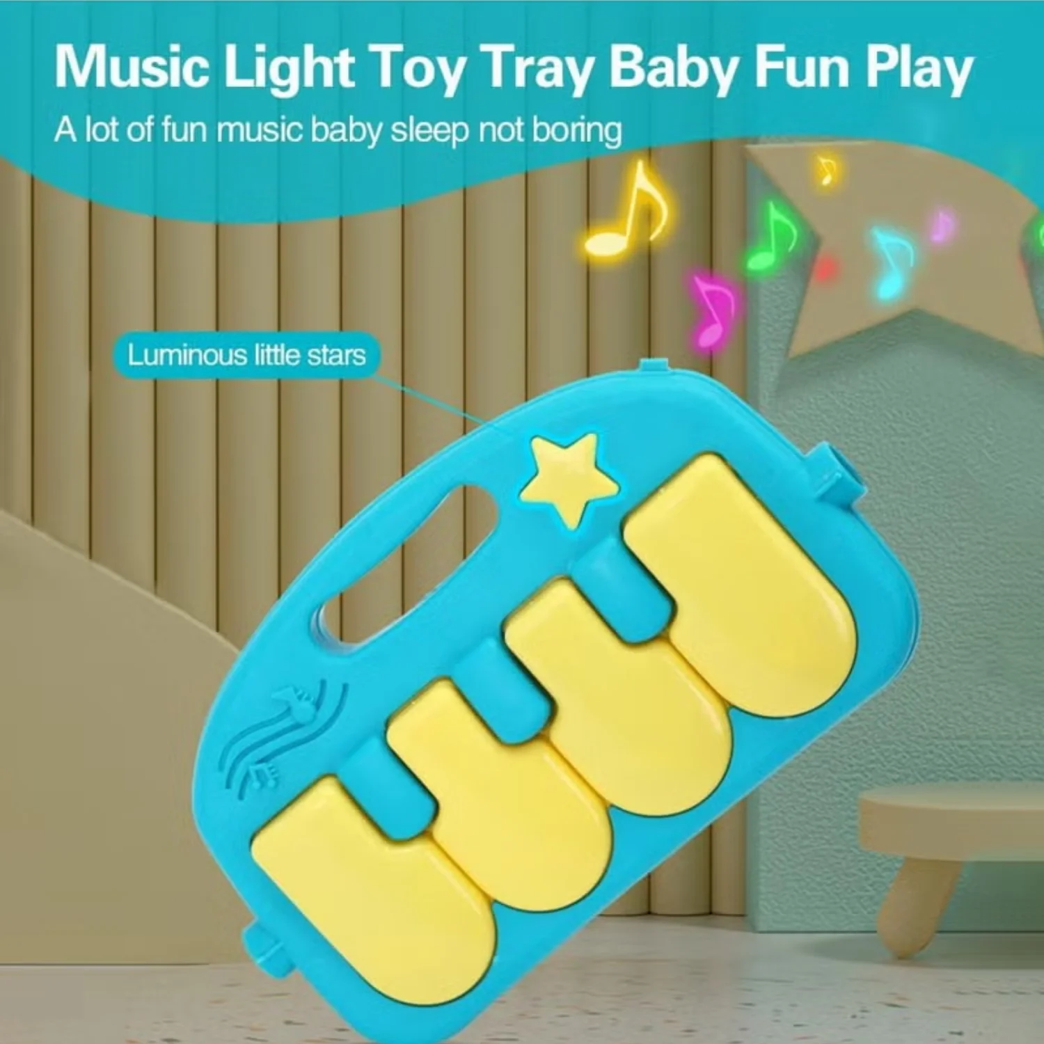 كرسي أطفال 2 في 1 مع موسيقى وألعاب، كرسي أرجوحة قابل للتعديل لحديثي الولادة من عمر 0 إلى 12 شهرًا، كرسي هزاز للأطفال قابل للطي #5