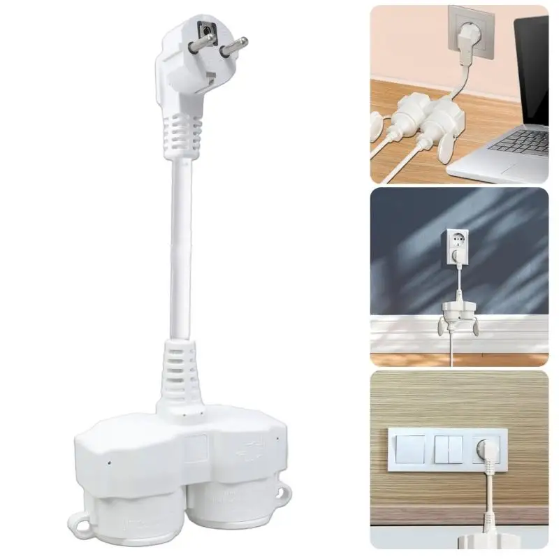 

652F удлинитель Schuko с двойной розеткой 23 см 3500 Вт IP44 водонепроницаемый уличный силовой кабель для сада и кухни для