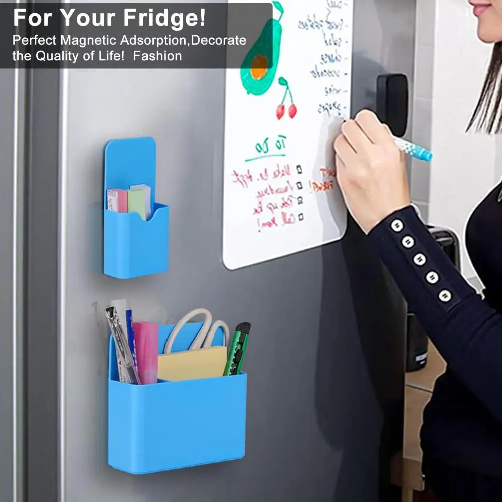 Durável Lápis Magnético Organizador, Pen Holder, Caixa De Armazenamento, Versátil Organizador para Geladeira, Whiteboard Locker