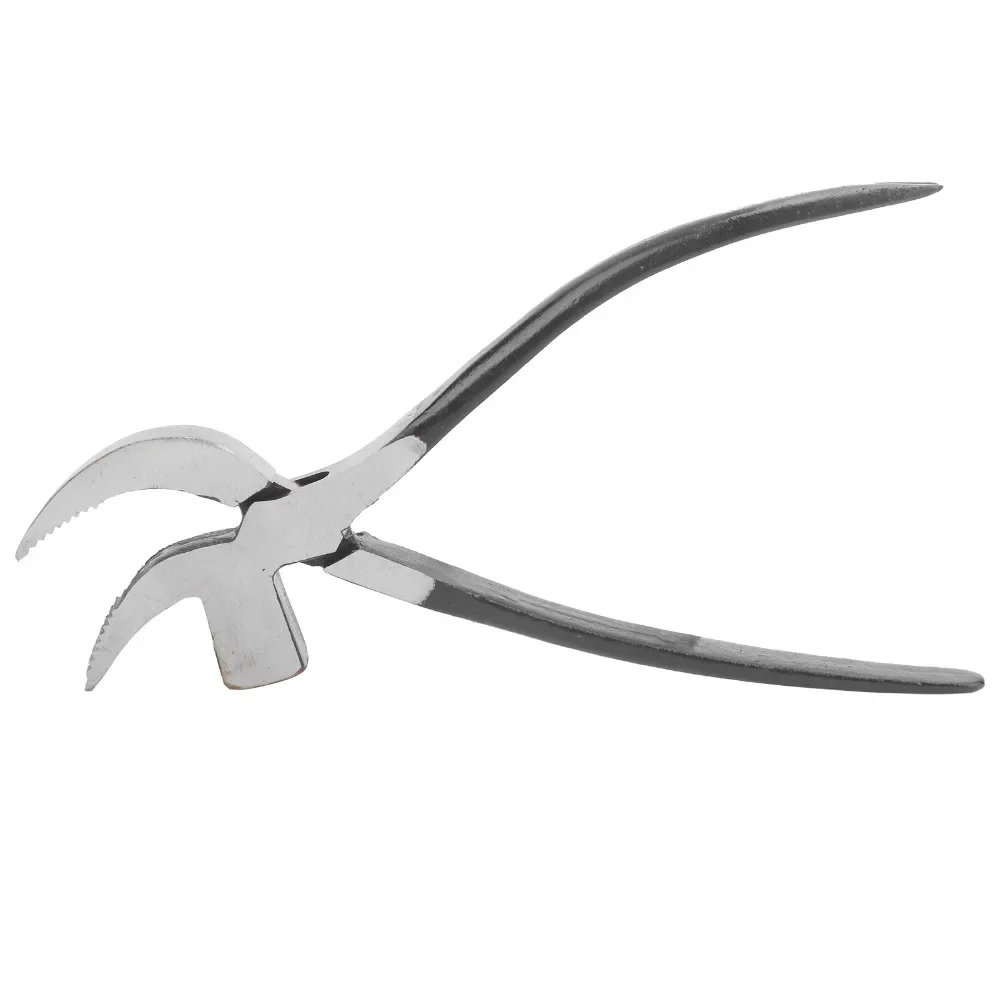 yesStainless Steel Leather Craft Tool Pincers Design Metal Hammer Shoemaking Pliers Silver Cobbler Pliers Leather Craft