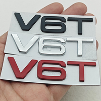3D Metal Car Sticker Logo V6T Fender Side Badge Rear Trunk Emblem For Audi S4 S5 S6 S7 A8 Q7 Q8 SQ5 SQ7 SQ8 RS4 RS5 Accessories