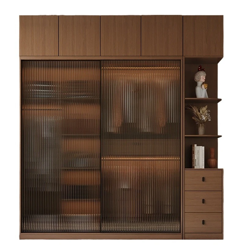 

Sliding door wardrobe new modern cloakroom glass sliding door cabinet wardrobe