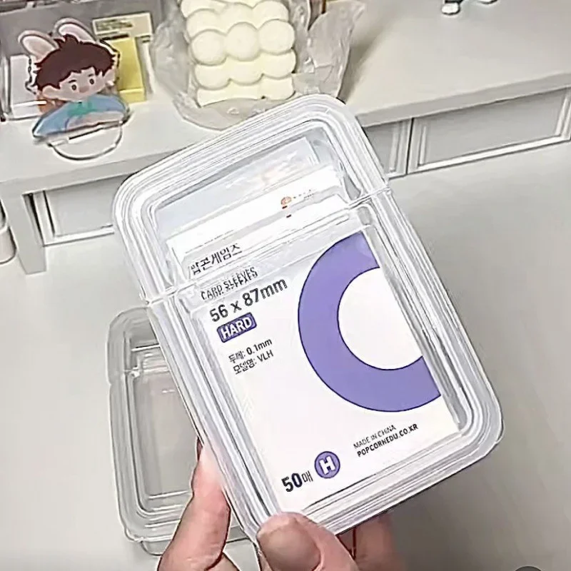 INS Transparent Plastic Storage Box 3 Inch Photocards Small Card Storage Box Desk Organizer Classification Box Stationery