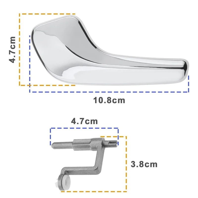 1 Pair Car Interior Door Handles Compatible Left & Right for Vauxhall Corsa D Corsa Van Corsa MK III 13297813 13297814