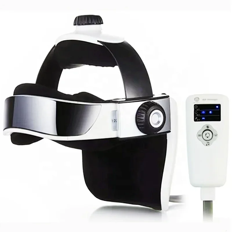 

Direct Sale Electric Pneumatic Head Massager Brain Therapy Instrument Massage Machine Music Helmet Massage Cap