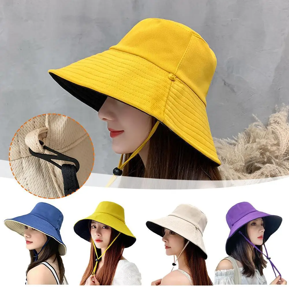 New Sun Protection Hat Women Wide Brim Sun Visor Foldable Hat Spring Summer UPF 50+ Protection Traveling Hiking Fishing Cap