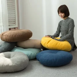 CojÃn grueso de futÃģn de estilo japonÃĐs Simple, cojÃn redondo de algodÃģn y lino para SILLA, Tatami