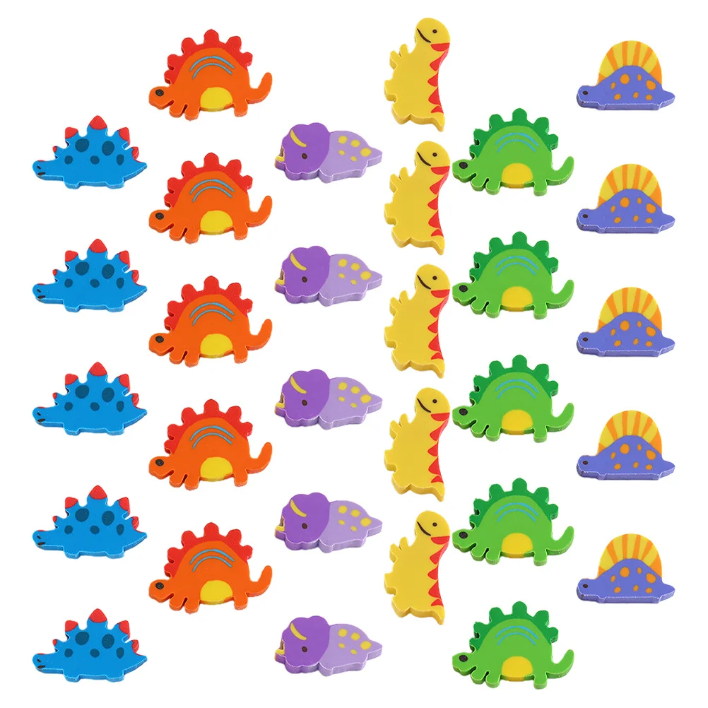 

120Pcs Cartoon Dinosaur Erasers Cool Animal Shaped Erasers for Kids Supplies Tiny Dinosaurs Mini Dinosaurs