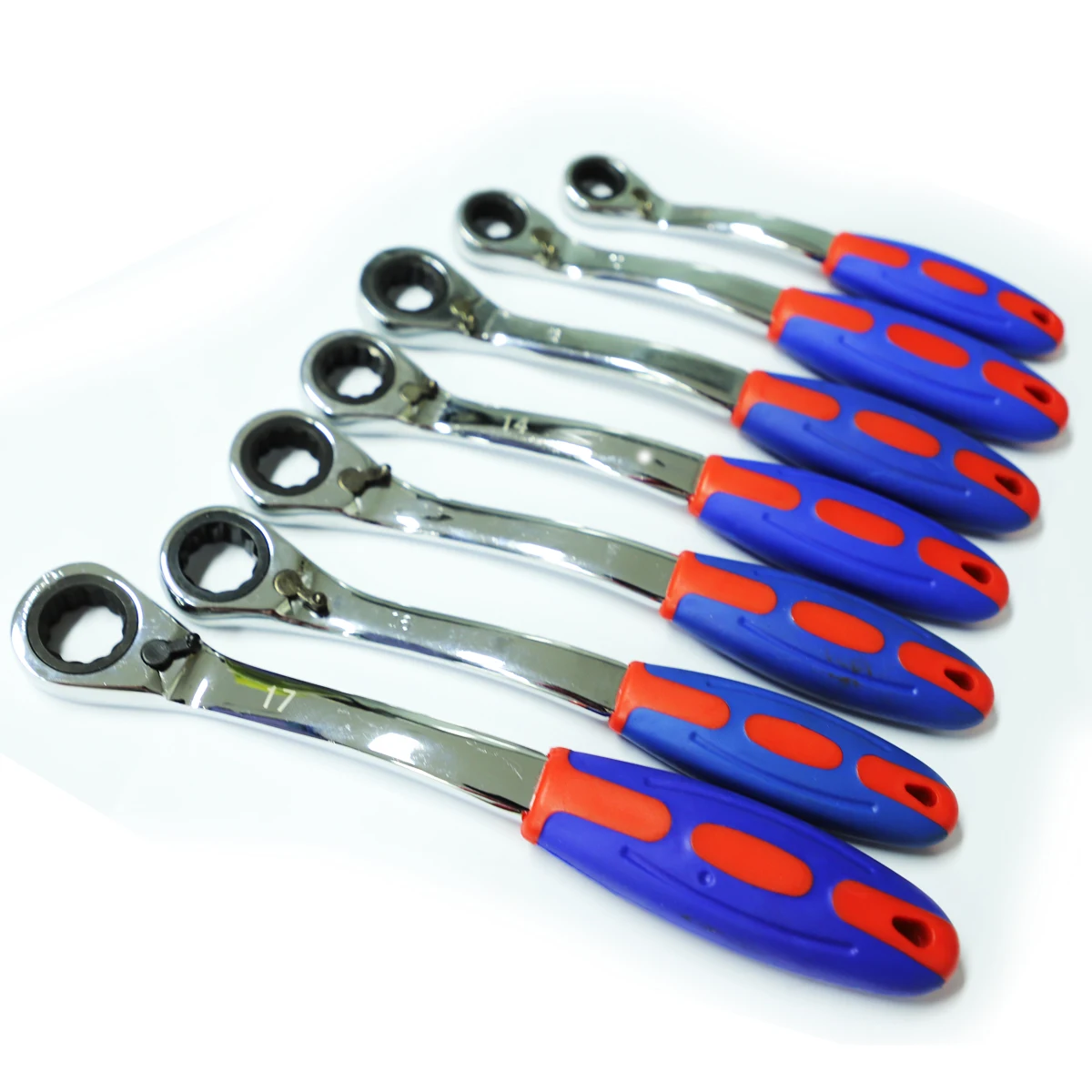 8-19mm Ratcheting Wrench Set with Quick-Access Organizer