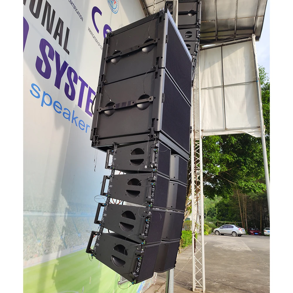 Powered Line Array Speaker Audio System, alta qualidade, Double 8 Polegada Full Range
