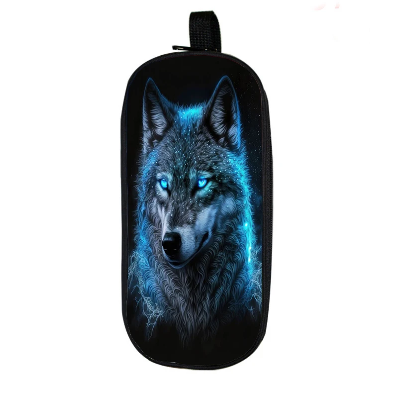 Borsa per penna animale Cosmic Wolf borsa per matite 3D astuccio per matite per bambini scatola per trucco borsa per cancelleria forniture scolastiche custodie per cosmetici di alta qualità