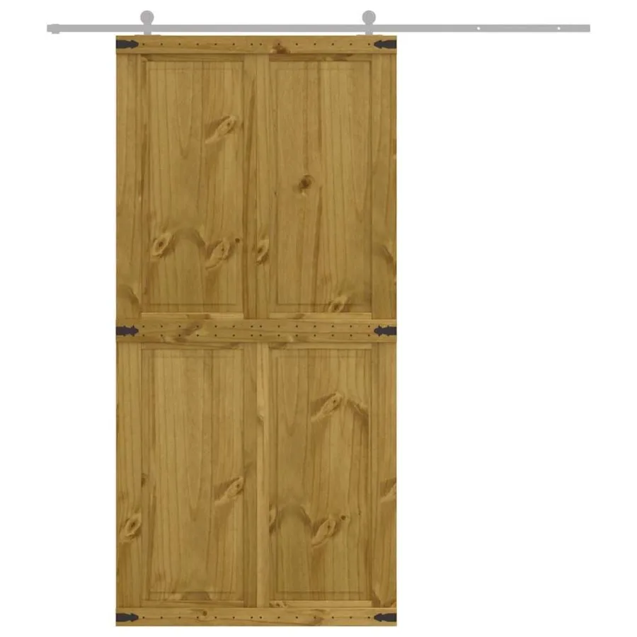 Pintu Gudang 35.4x82.7 Kayu Pinus Solid