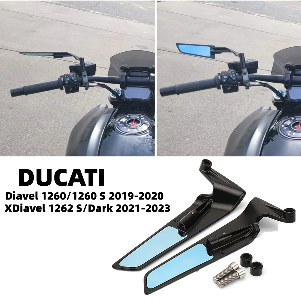 

Motorcycle Accessory Rearview Mirror Fixed Wing Suitable For Ducati Diavel 1260S XDiavel 1262S Dark 2021-2023