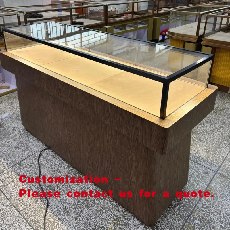 

custom.Good Quality Wooden Glass Jewelry Display showcase