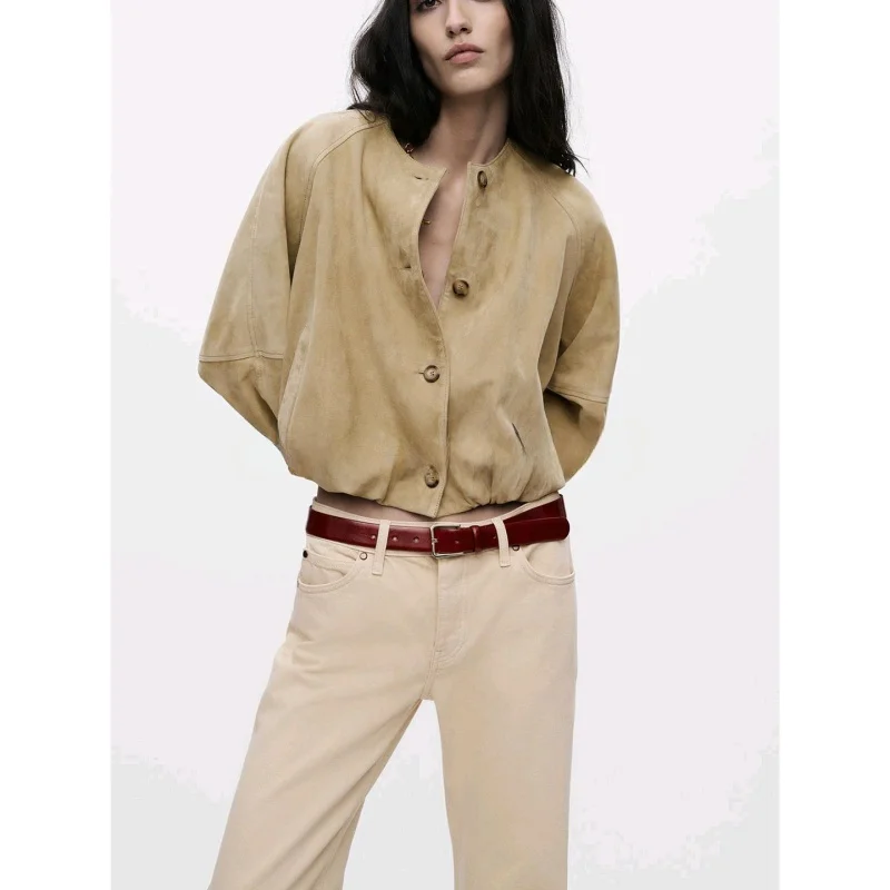 Autunno Donna Orlo a palloncino rotondo Ne Long Sve Ecopelle Jaet Capispalla Poliestere Nylon Fibra cosite Commute Sle L...