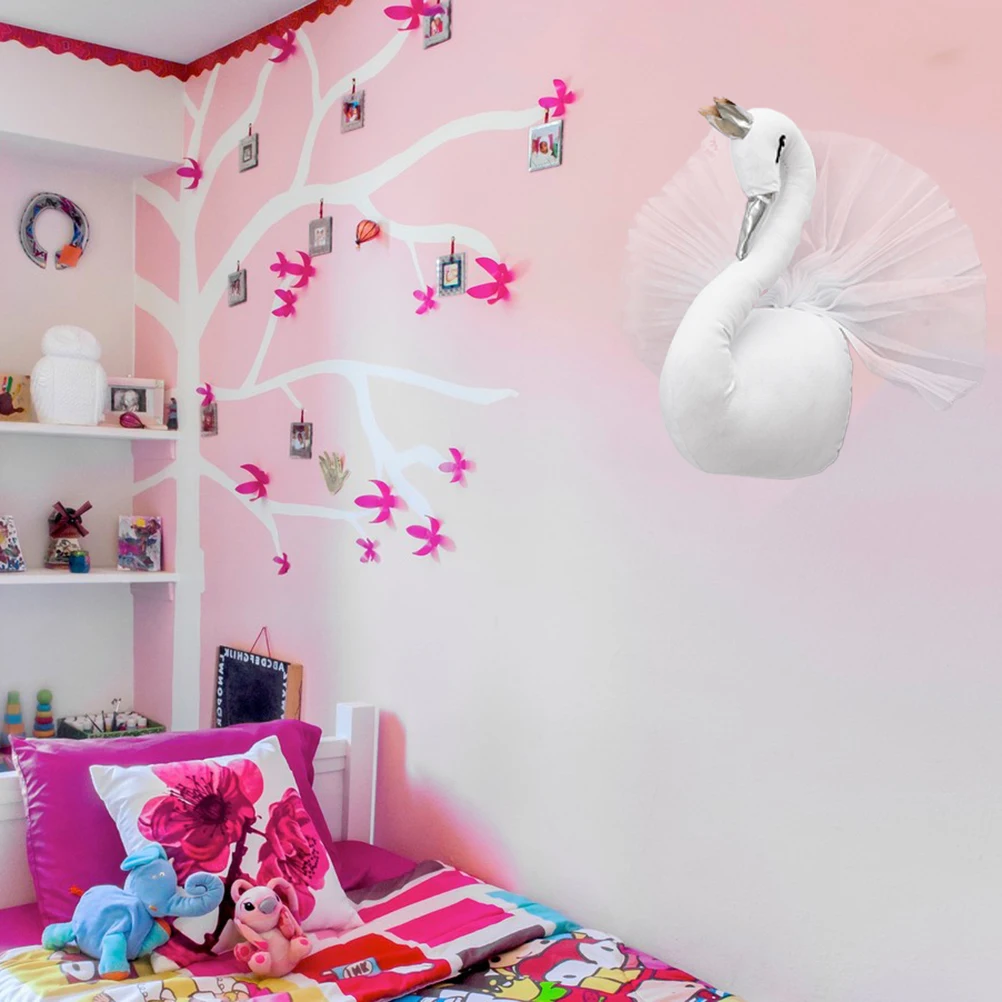 

Swan Wall Hanging Decoration Princess Nursery Baby Shower Decorations for Sculpture Room Child