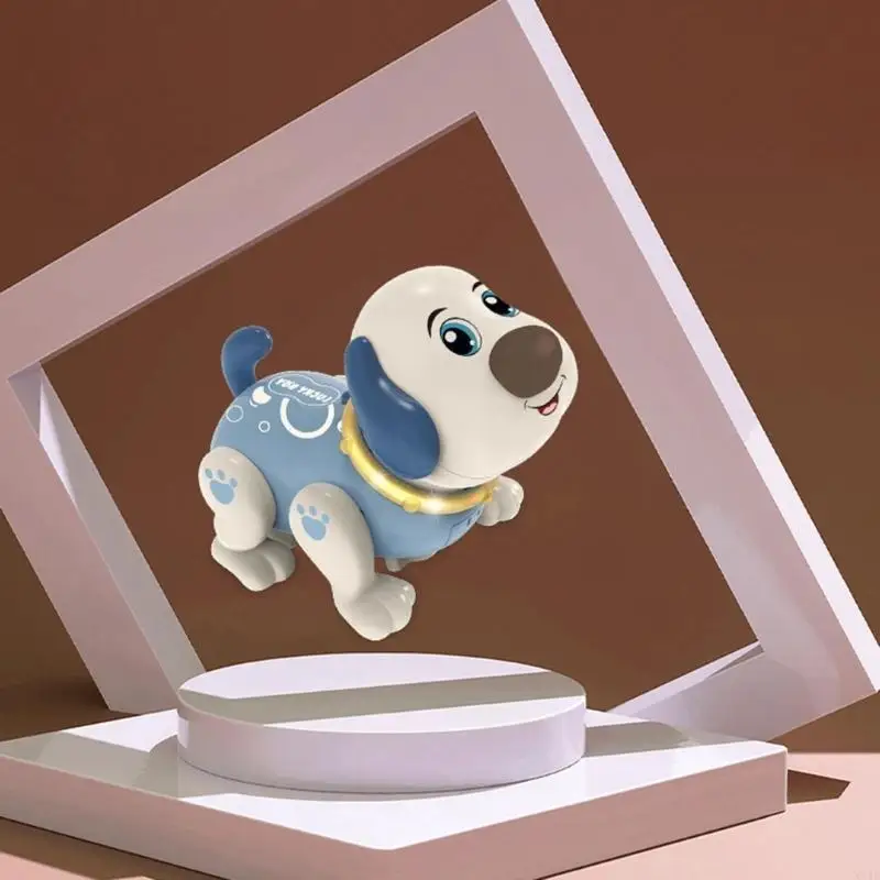 N84E Dog Singing Walking Toy Electric Dog Learning Lift Head Walking Toy for Boy Girls with Battery-powered Sound