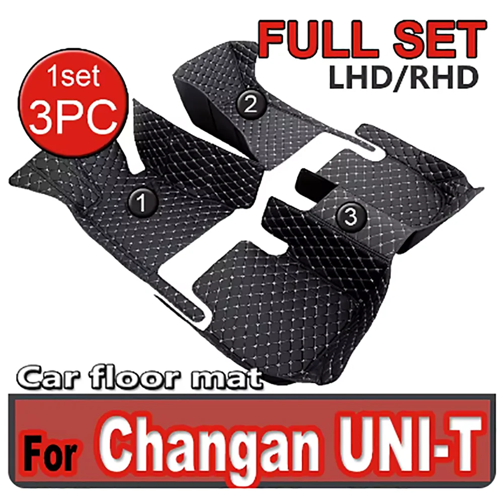 Custom Car Floor Mats Interior Waterproof Leather Carpets For Changan UNI-T UNIT 2020 2021 2022 2023 Anti-dirt Auto Accessories