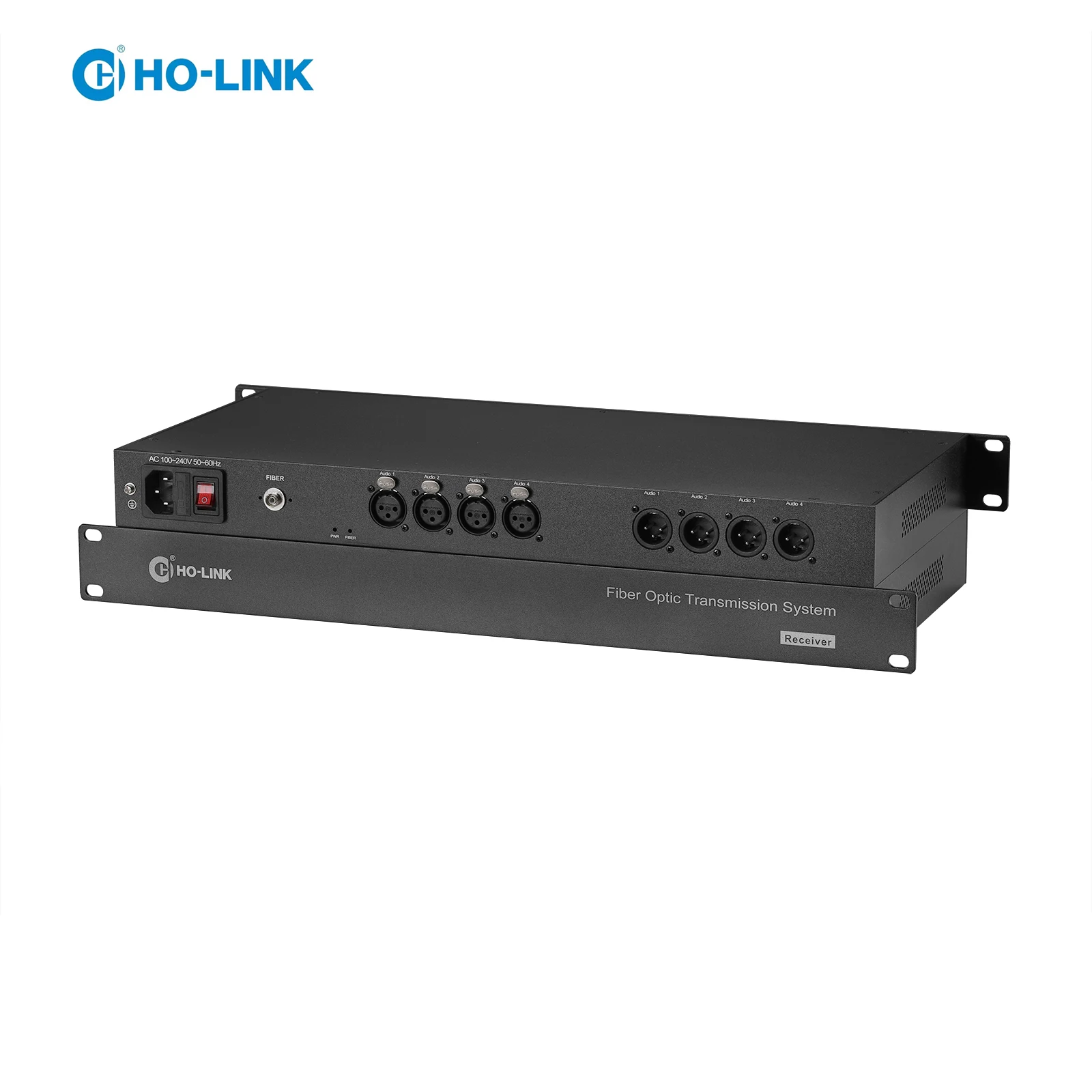 

4 channels bidirectional xlr balanced audio converter fiber optic audio xlr transmitter receiver