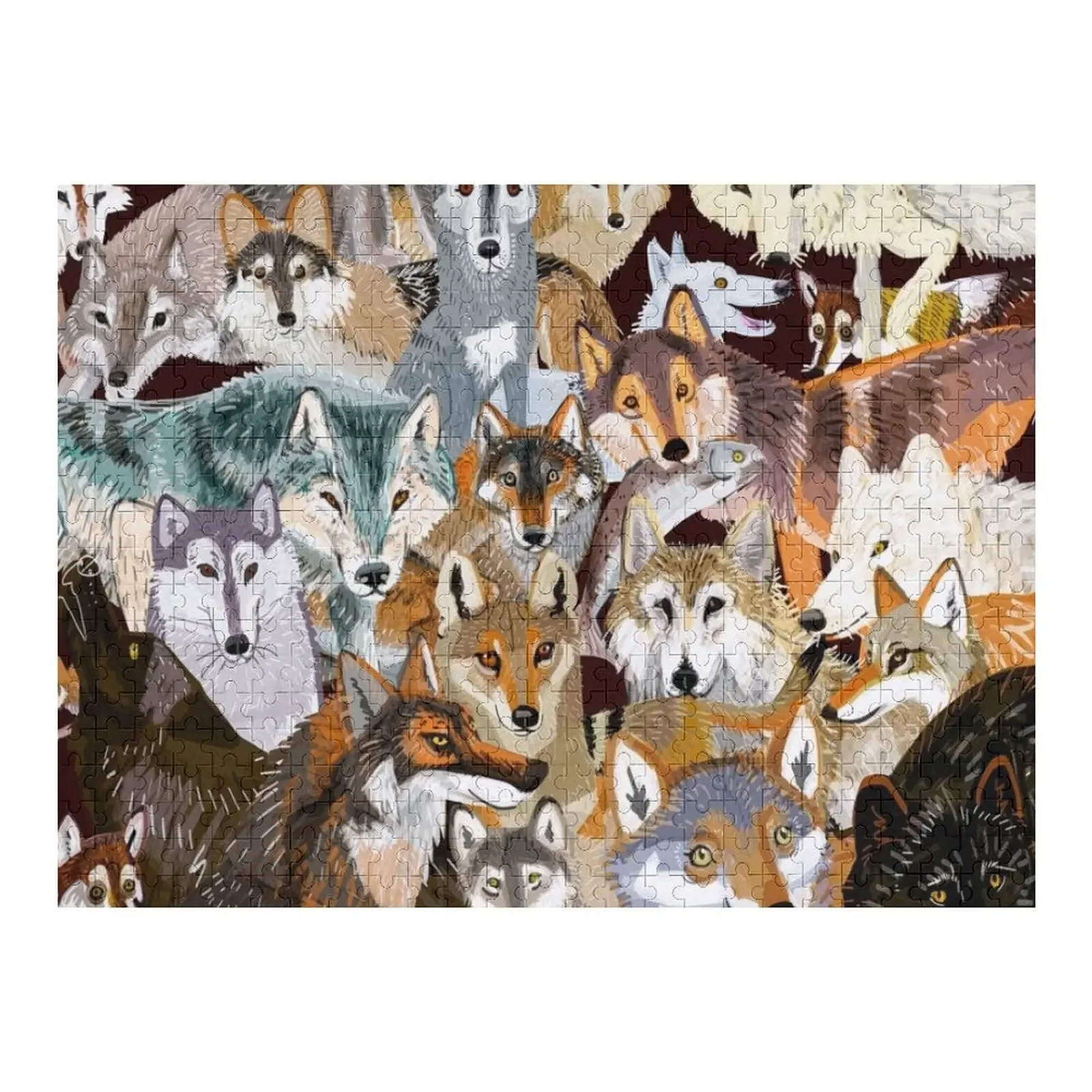 

Wolves oclock Time to Wolf Jigsaw Puzzle Wooden Name Personalized Gift Married Wooden Adults Puzzle