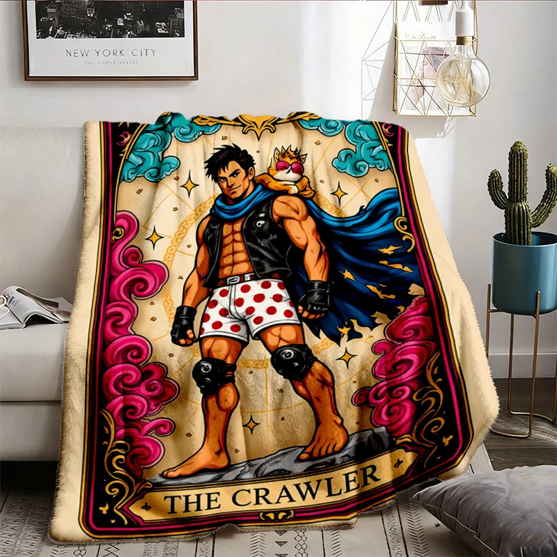 Dungeon Crawler Carl Tarot Flannel Blanket, Crawler Card Throw, Princess Donut DCC LitRPG Gift