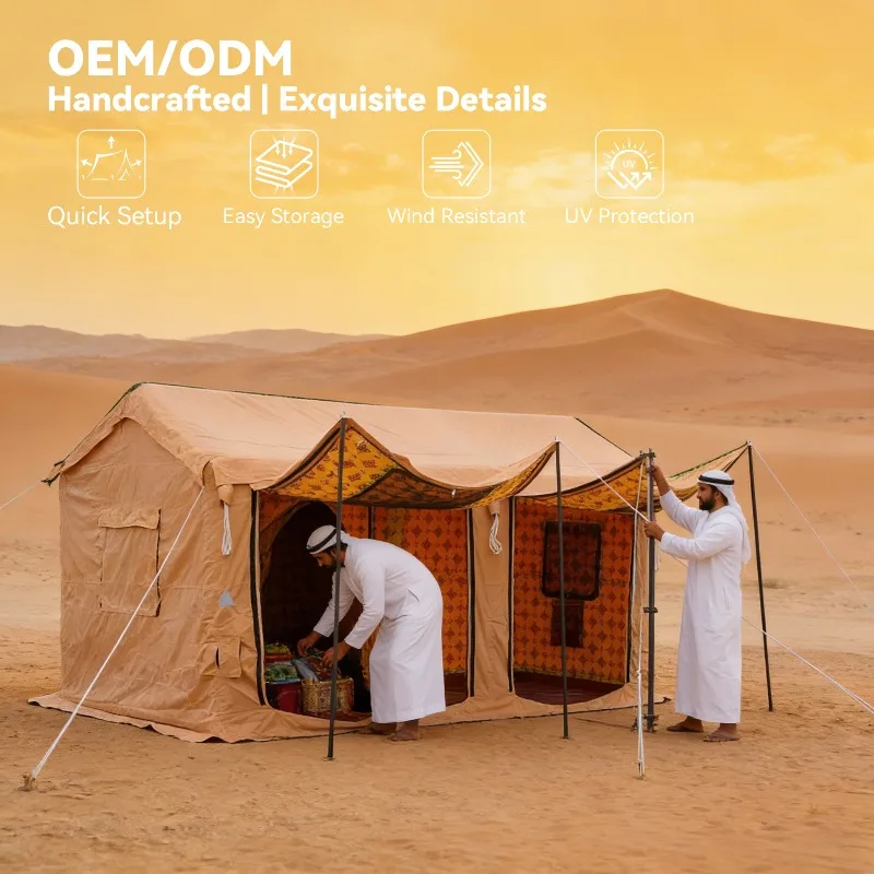 

YTYIN Outdoor Inflatable Desert Tent Waterproof Inflatable Camping Arabian Print Tent Arabic Design Factory Price