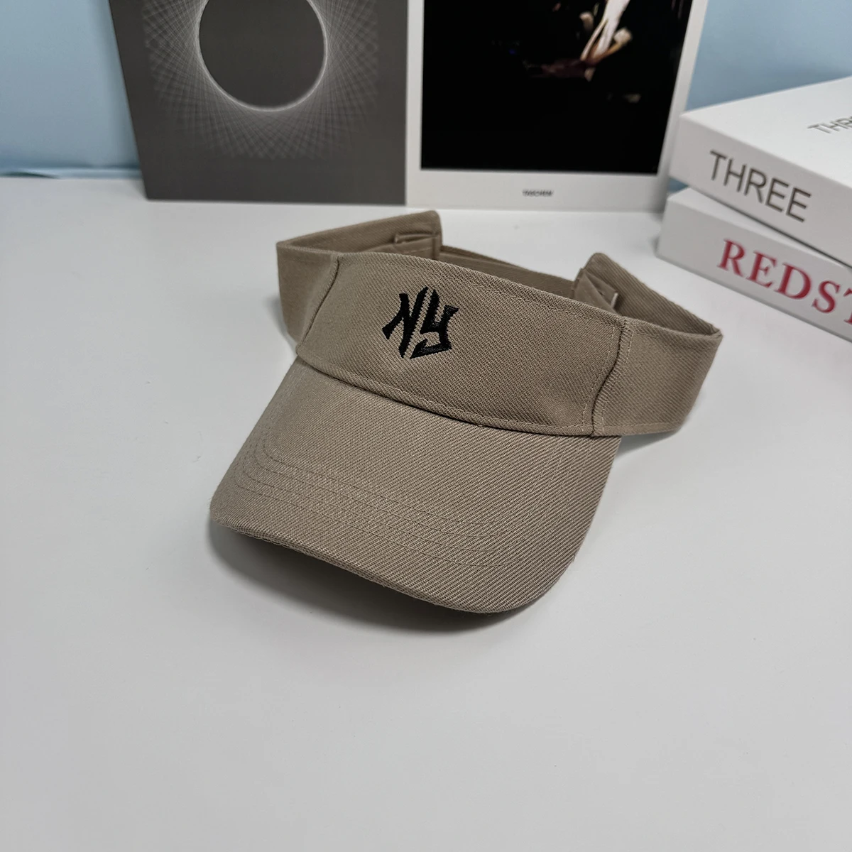 Neuer Sport-Sonnenhut mit New York Schriftzug für Damen und Herren, Verstellbarer Schirmmütze, Tennis, Baseball, Golf Sport S – Detail 4