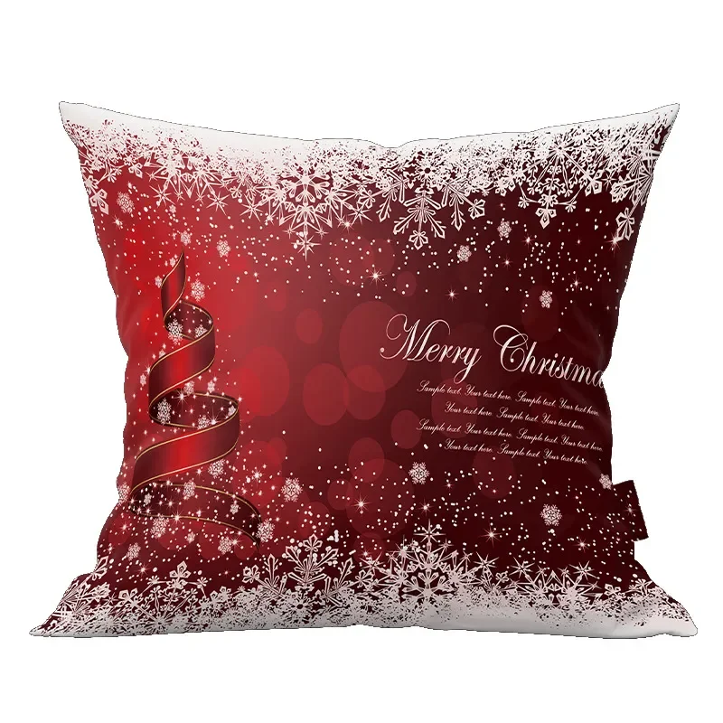 Home decorative snowflake -like life snowflakes Christmas printed pillowcase polyester set of polyester cushion cover